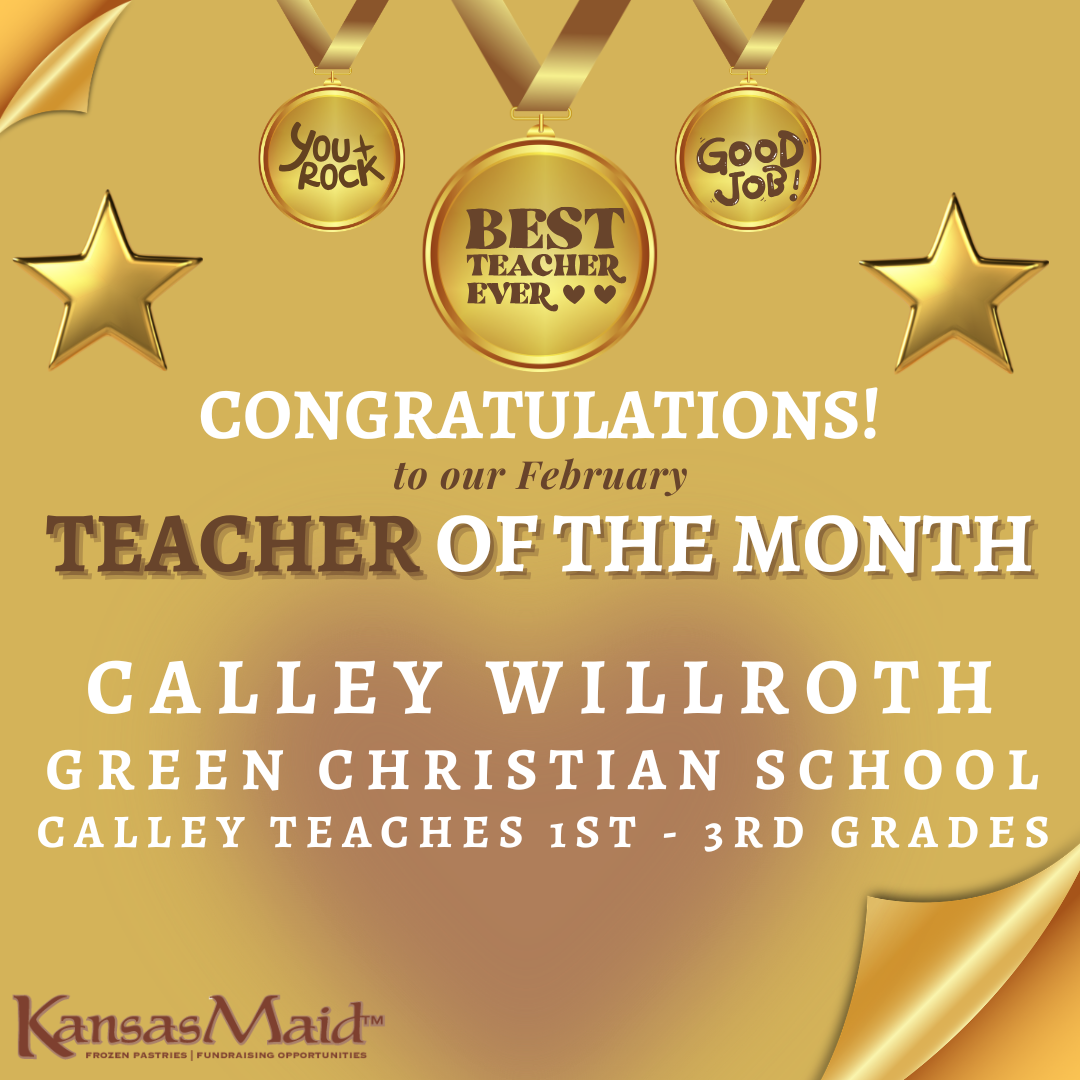 Kansas Maid Teacher of The Month Winner